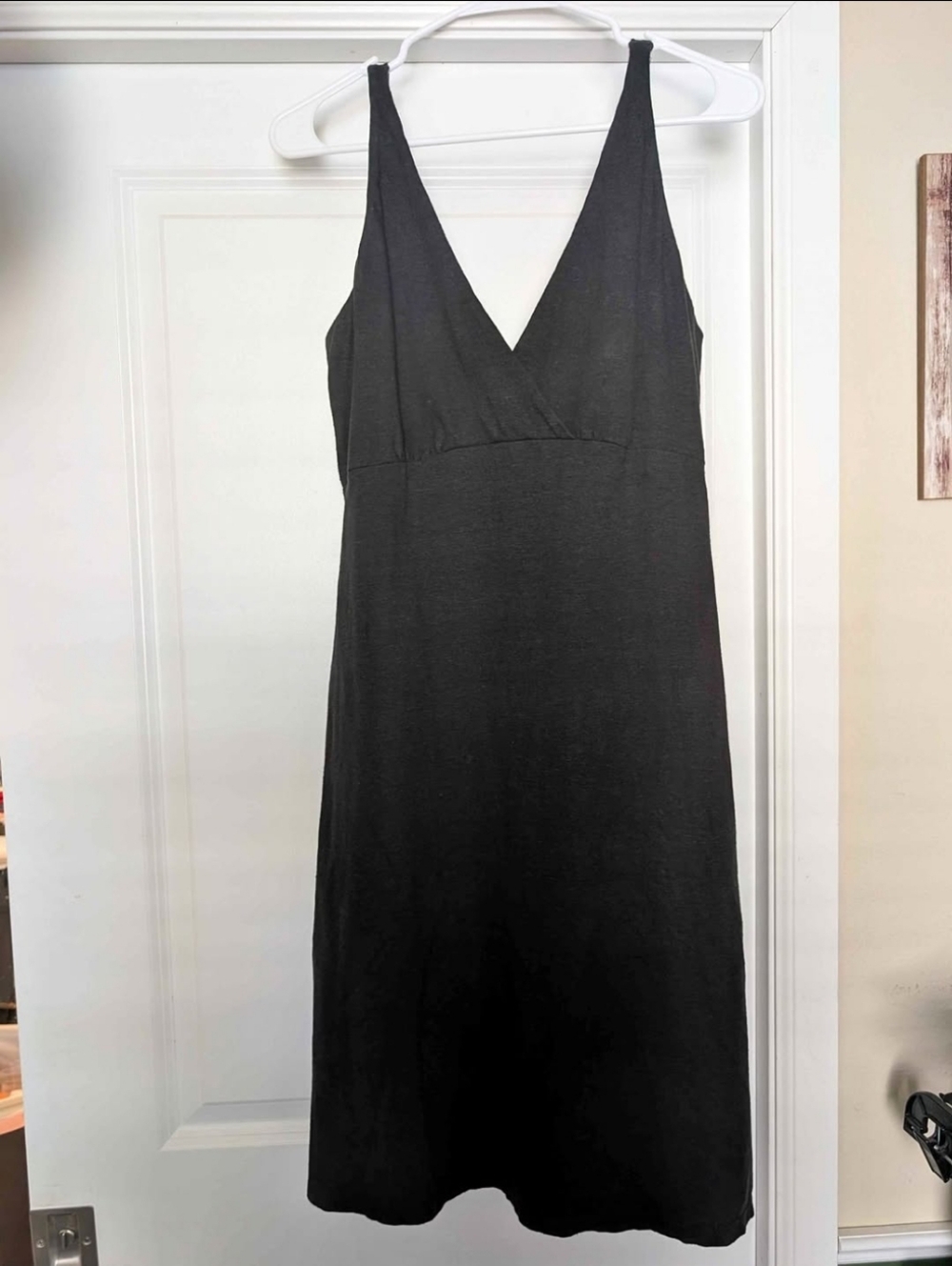 Prana Black V-Neck Midi Dress